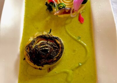 Plat Restaurant gastronomique en Camargue dans une manade